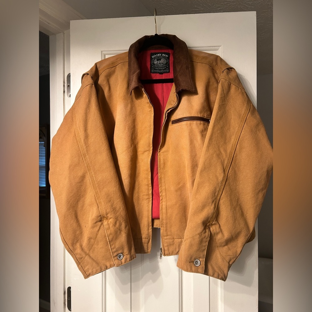 NWT Dairy Boy Tan Women's Barn Jacket - Picture 2 of 11